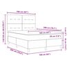 vidaXL LED кутия за пружини с легло с матрак Черен 160 x 200 cm Кадифе