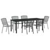 vidaXL Комплект за хранене в градината 7 pcs Антрацит