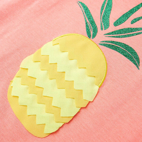 Детска тениска, неоново коралова, 140