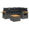 vidaXL Patio Sofa Set 5-местни Black