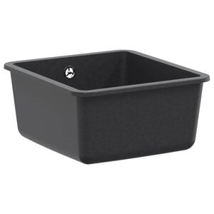 vidaXL Кухненска мивка с едно корито Гранит 42 x 46 x 31 см Графит