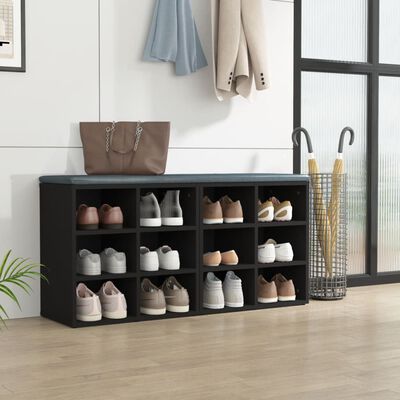 vidaXL Шкафове за обувки, 2 бр, черни, 52,5x30x50 см