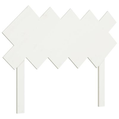 vidaXL Горна табла за легло, бяла, 104x3x80,5 см, бор масив