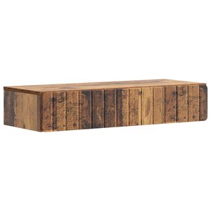vidaXL Стенен страничен масичка Старо дърво 87,5 x 34,5 x 17 см