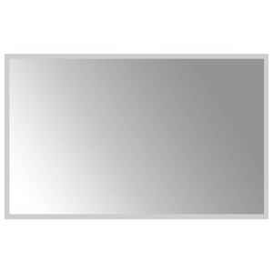 vidaXL LED огледало за баня Прозрачен 80 x 50 cm закалено стъкло
