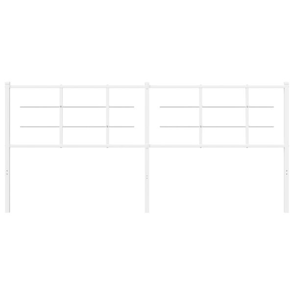 vidaXL Метална резервна табла за легло, бяла, 200 см