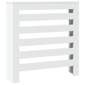 vidaXL Капак за радиатор, бял, 78x20x82 см, инженерно дърво