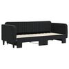 vidaXL Канапе с изтеглящо разтегателно легло черно 80x200 см кадифе