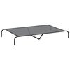 vidaXL Повдигнато легло за кучета сиво 150x90x20 cm Текстилен стомана