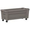 vidaXL Саксия Kalypso с колела Сиво 79 x 35 x 33 см ПП