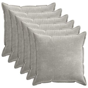 vidaXL Калъфка за възглавница 6 pcs HOUTEN Светлосиво 70 x 70 cm