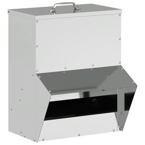 vidaXL Кокошарник Сребрист 20 x 25 x 35 см Галванизирана стомана