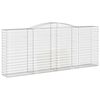 vidaXL Габионни кошници арка 5 бр 400x50x160/180 см поцинковано желязо