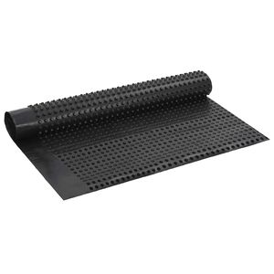 vidaXL Оребрена дренажна плоча Черно 1 x 20 m HDPE