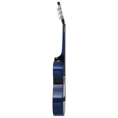 vidaXL Уестърн класическа cutaway китара с 6 струни, син нюанс, 38"