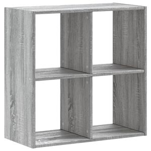 vidaXL Библиотека, сив сонома, 68,5x32x68,5 см, инженерно дърво