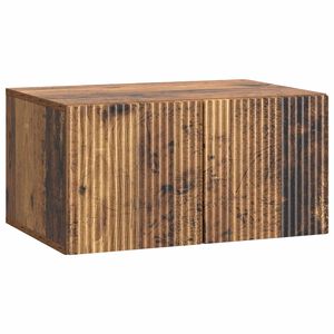 vidaXL Стенно монтиран ТВ шкаф Старо дърво 59,5 x 41 x 30 см
