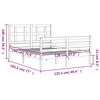 vidaXL Рамка за легло с табла бяла Small Double масивна дървесина