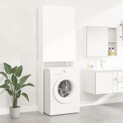 vidaXL Шкаф за пералня, бял, 64x25,5x190 см