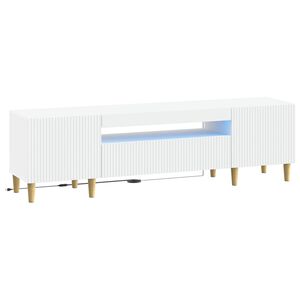 vidaXL LED телевизионен кабинет ARNHEM 153 x 35 x 43 см Бяло