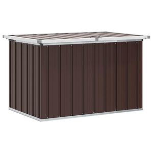 vidaXL Градинска кутия за съхранение, кафява, 109x67x65 см