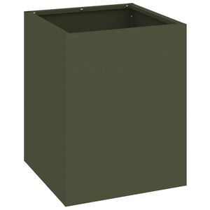 vidaXL Градинска саксия Маслинено зелено 32 x 32 x 40 см