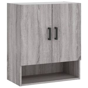 vidaXL Стенен шкаф, сив сонома, 60x31x70 см, инженерно дърво