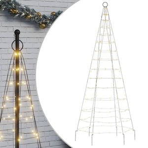 vidaXL LED коледна елха 200 LED топло бяло 180 см