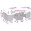 vidaXL Градински диван с възглавници, 8 части, бежов полиратан