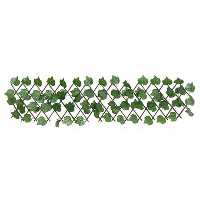vidaXL Мрежа изкуствени лозови листа разширяваща зелена 5 бр 180x20 см