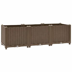 vidaXL Повдигната леха 120x40x38 см, полипропилен