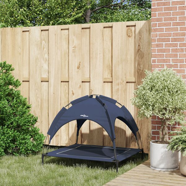 vidaXL Кучешко легло Морски син l Стомана