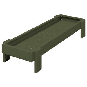 vidaXL Хранилка за пилета Маслинено зелено 80 x 28 x 13.5 см