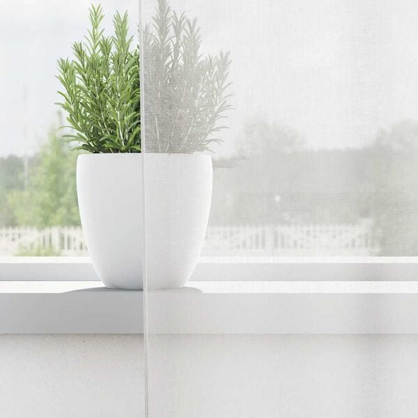 vidaXL Пердета от воал с втулки, 2 бр, бяло