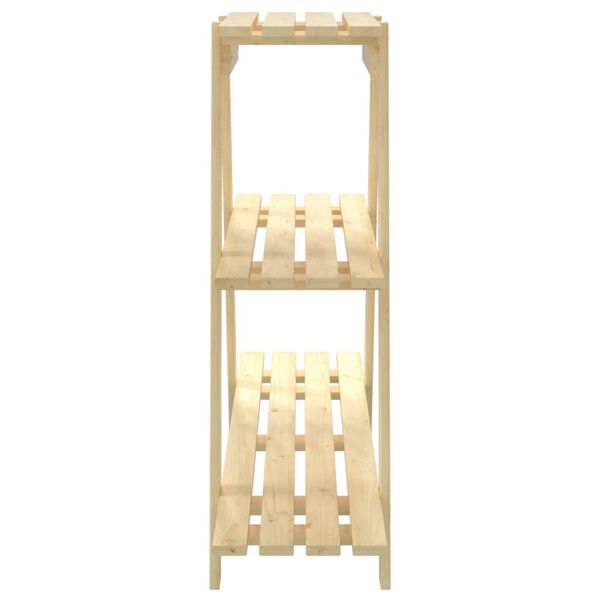 vidaXL Етажерка за цветя 101x23x79 см бор масив