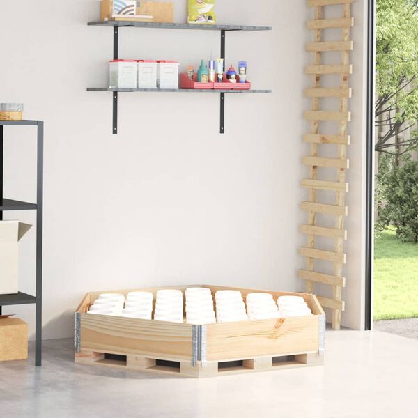 vidaXL Повдигната леха шестоъгълна 160x160 см масивна чамова дървесина