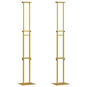 vidaXL Стендове за търговски прояви 2 бр. Златист 30 x 23,5 x 210 см