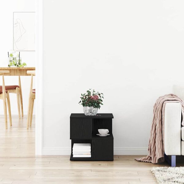 vidaXL Странична маса Черния дъб 30 x 30 x 55 см Инженерно дърво