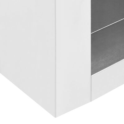 vidaXL Кухненски стенен шкаф, 90x40x50 см, неръждаема стомана
