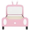 vidaXL Легло за деца с табла с таблото Розово 80 x 160 cm PU