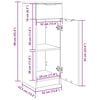 vidaXL Шкаф за баня, сонома дъб, 32x33,5x90 см, инженерно дърво