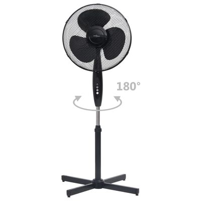 vidaXL Стоящ вентилатор, Φ40 см, 120 см, черен