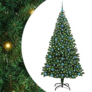 vidaXL С изкуствено коледно дърво с 300 LED светодиода Зелен 210 cm