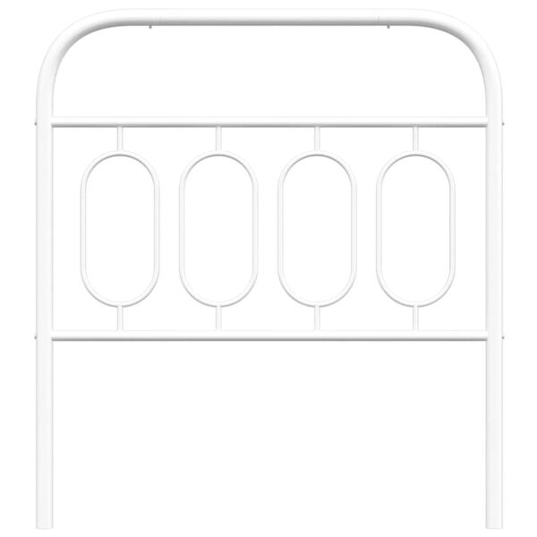 vidaXL Метална резервна табла за легло, бяла, 80 см