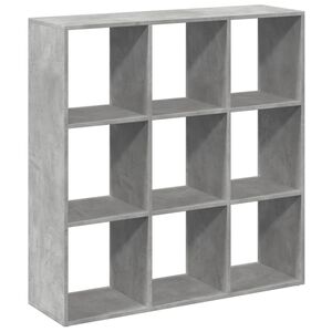 vidaXL Разделител за стая / библиотека, бетонно сив, 102x29x103,5 см
