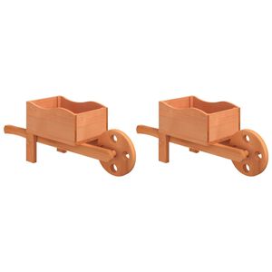 vidaXL Плантери колички 2 бр 47x15x19 см масивна ела