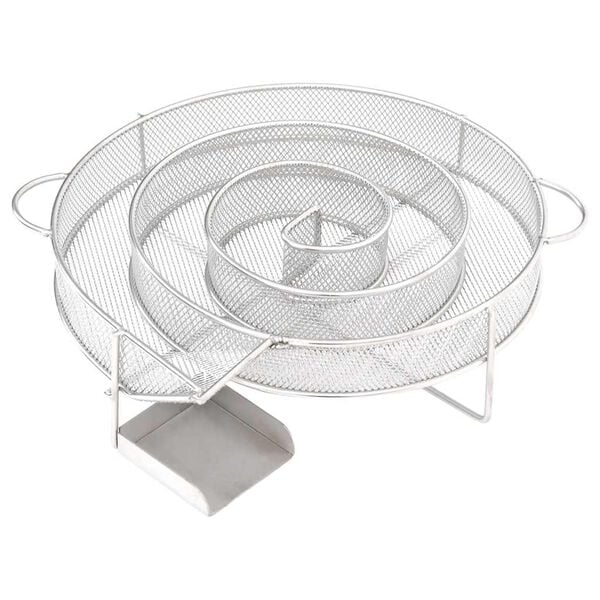 vidaXL Димогенератор за студено опушване, кръгъл, 19,5 см, инокс