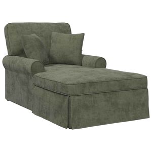 vidaXL Шезлонг с пола с възглавница Зелено 157 x 91 x 91 см АРЕС