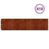 vidaXL Ограда за трева 10 pcs 25 x 103 cm Кортенова стомана Ръждясало