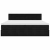 vidaXL Османска легло с матраци и LED, черно, 200x200 см, кадифе